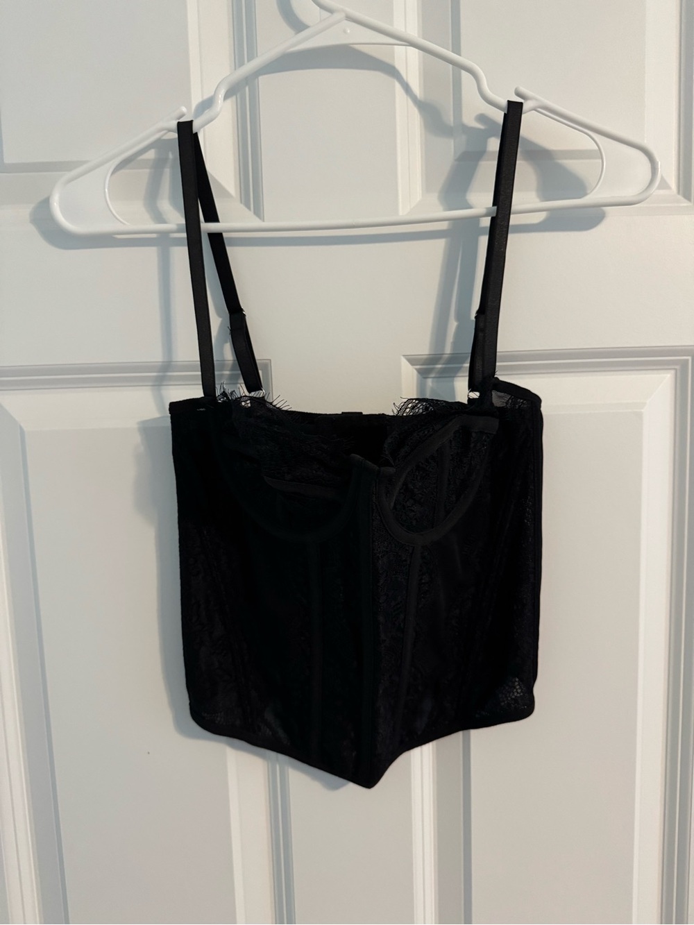 Black Lace Bustier Camisole - Women's Intimates